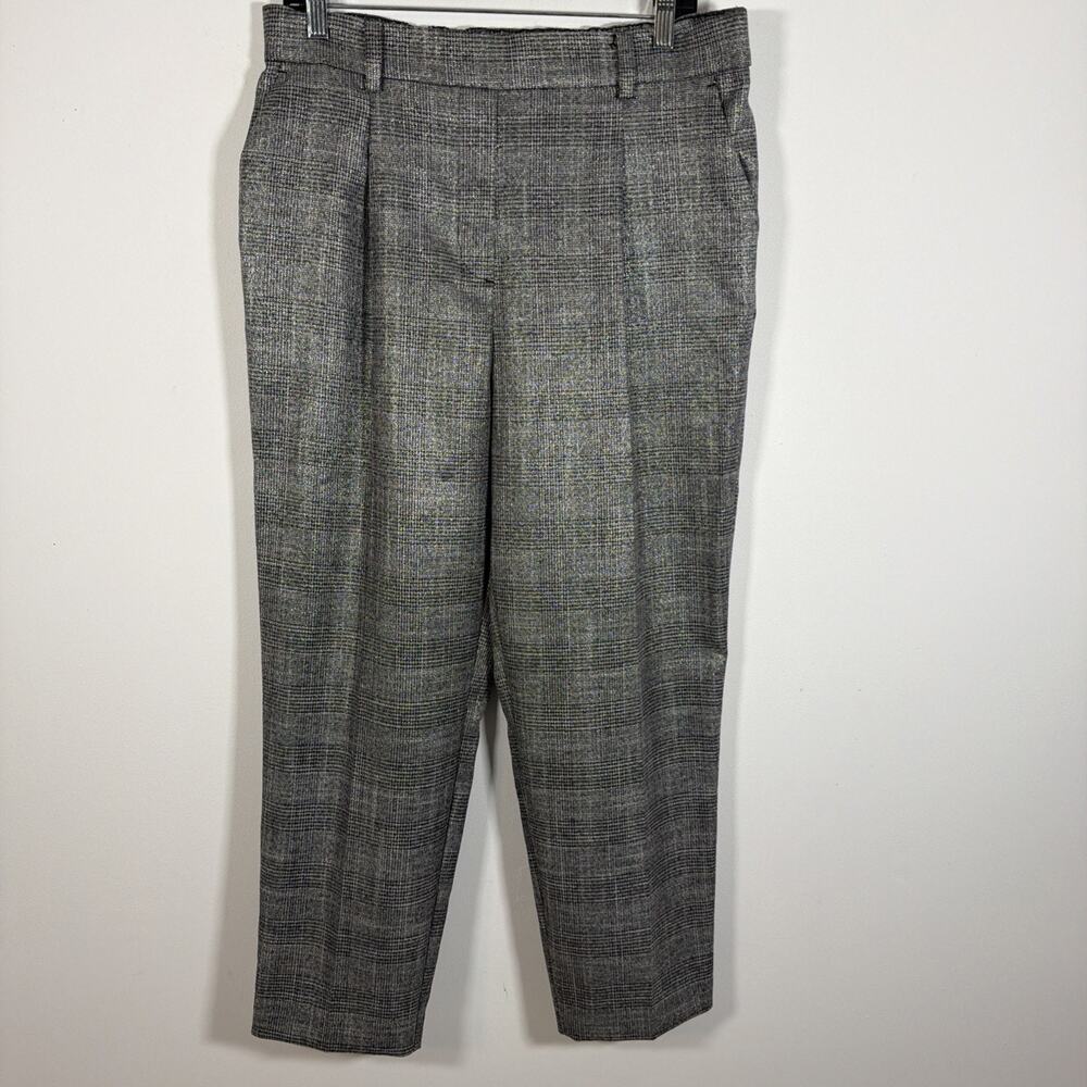 Ann Taylor Gray Plaid Trousers